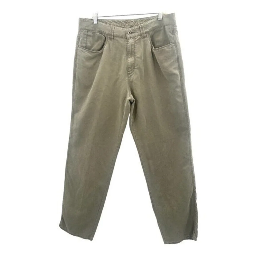 Tommy Bahama Men’s Tencel Cotton Flat Front Khaki Brown Pants‎ Size 36 X 34